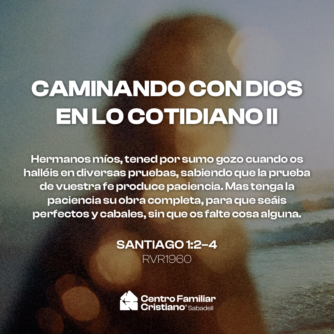 CAMINANDO CON DIOS EN LO COTIDIANO II: Caminar con Dios en medio de las pruebas